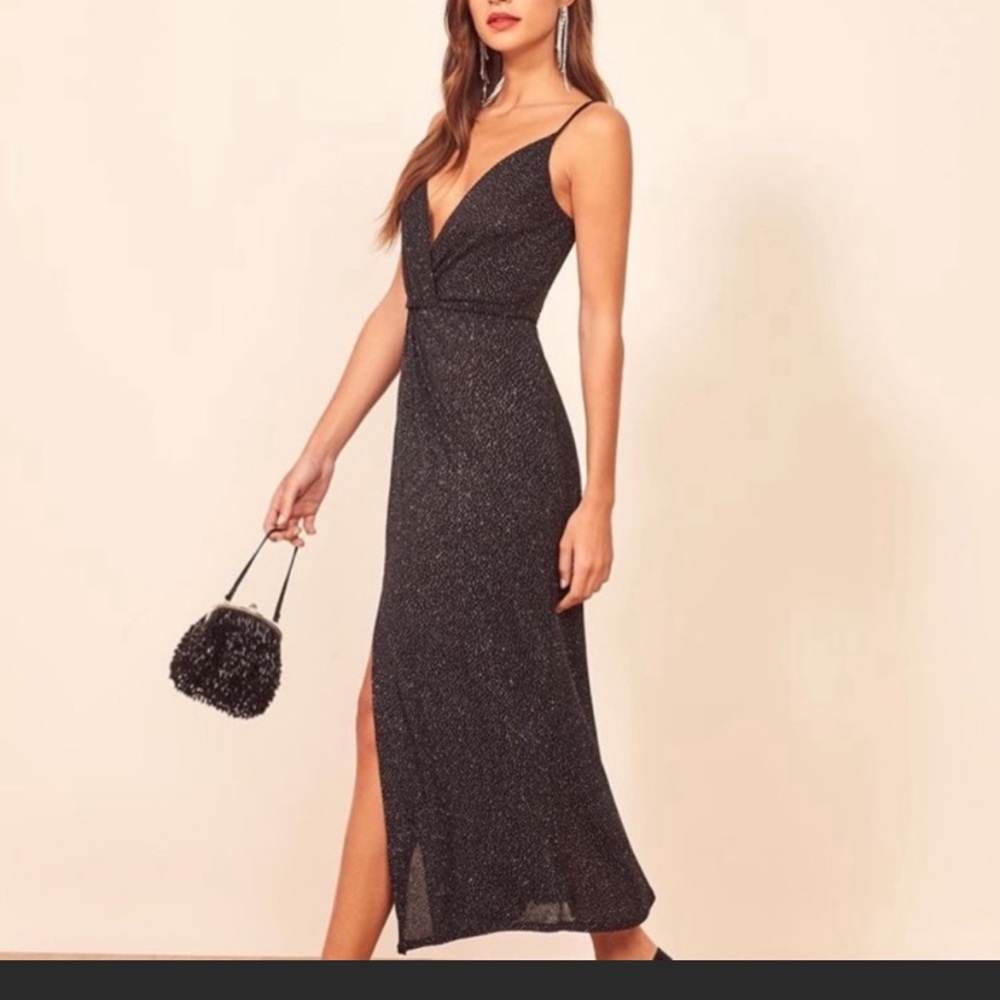 Reformation Sparkly Holiday Party Dress (XS)